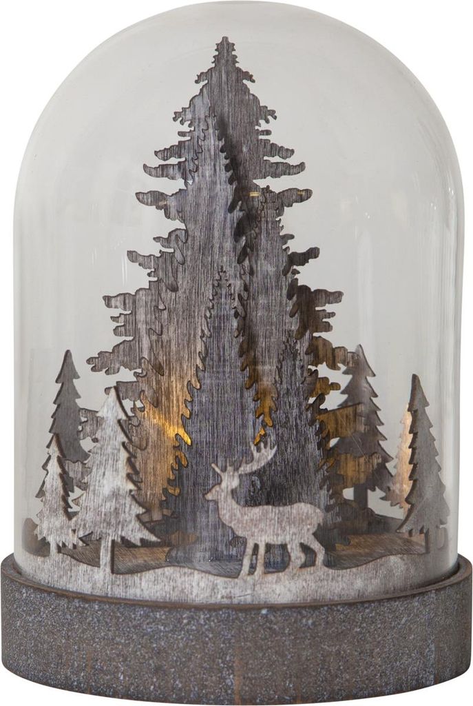 LED-Deko'Kupol',braun, Rentiere, Timer, Batterie