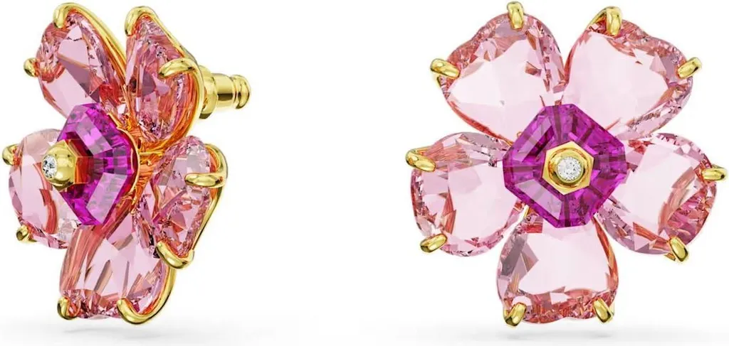 Swarovski Florere 5650563 Boucles d'oreilles Fleur Or et Cristaux Jaunes