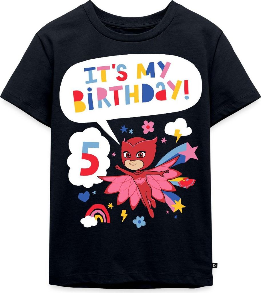 Spreadshirt PJ Masks Eulette Geburtstags Design 5. Geburtstag Kinder Premium T-Shirt, 98/104 (2 Jahre), Navy