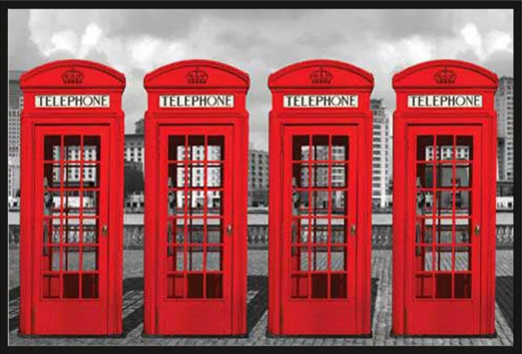 Grand Cadre Photo Londres Shinsuke Maxi Noir avec Vitre Acrylique Légère