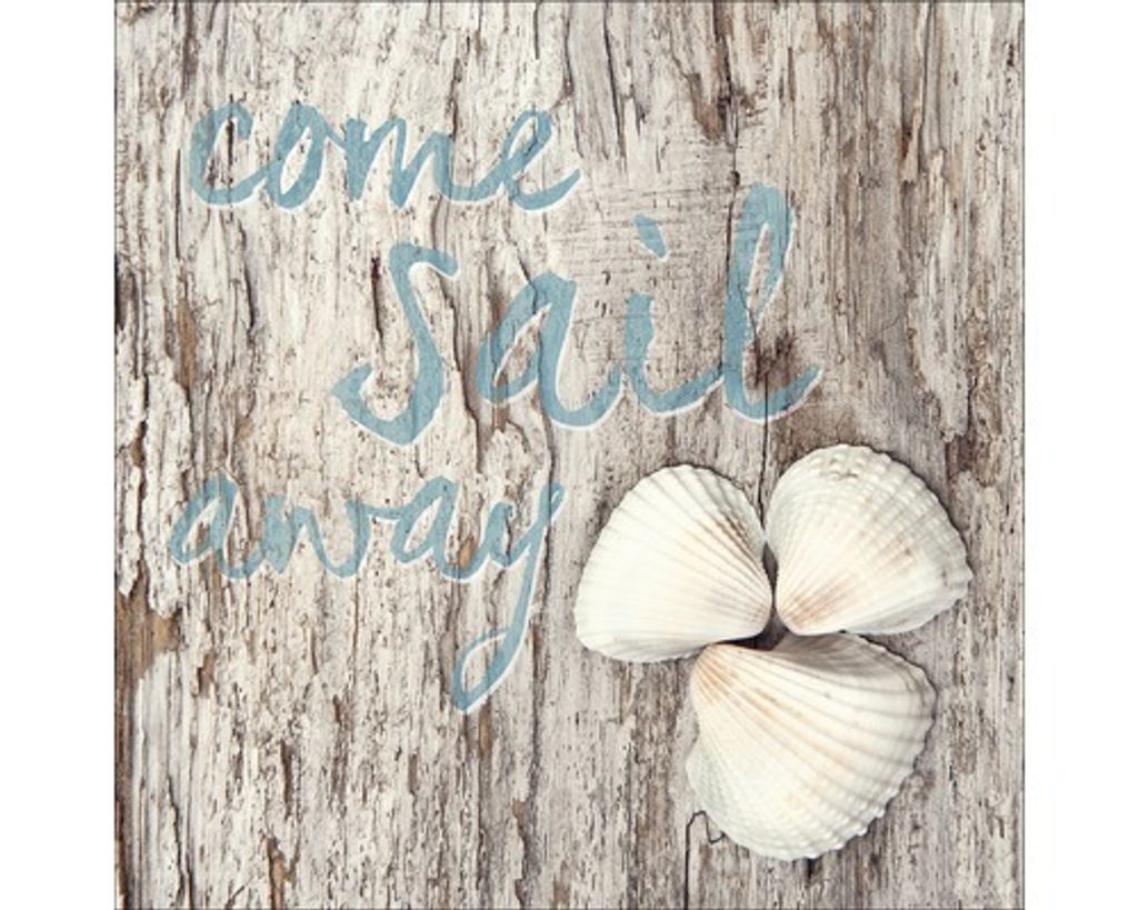 Glasbild Come Sail Away 30x30 cm