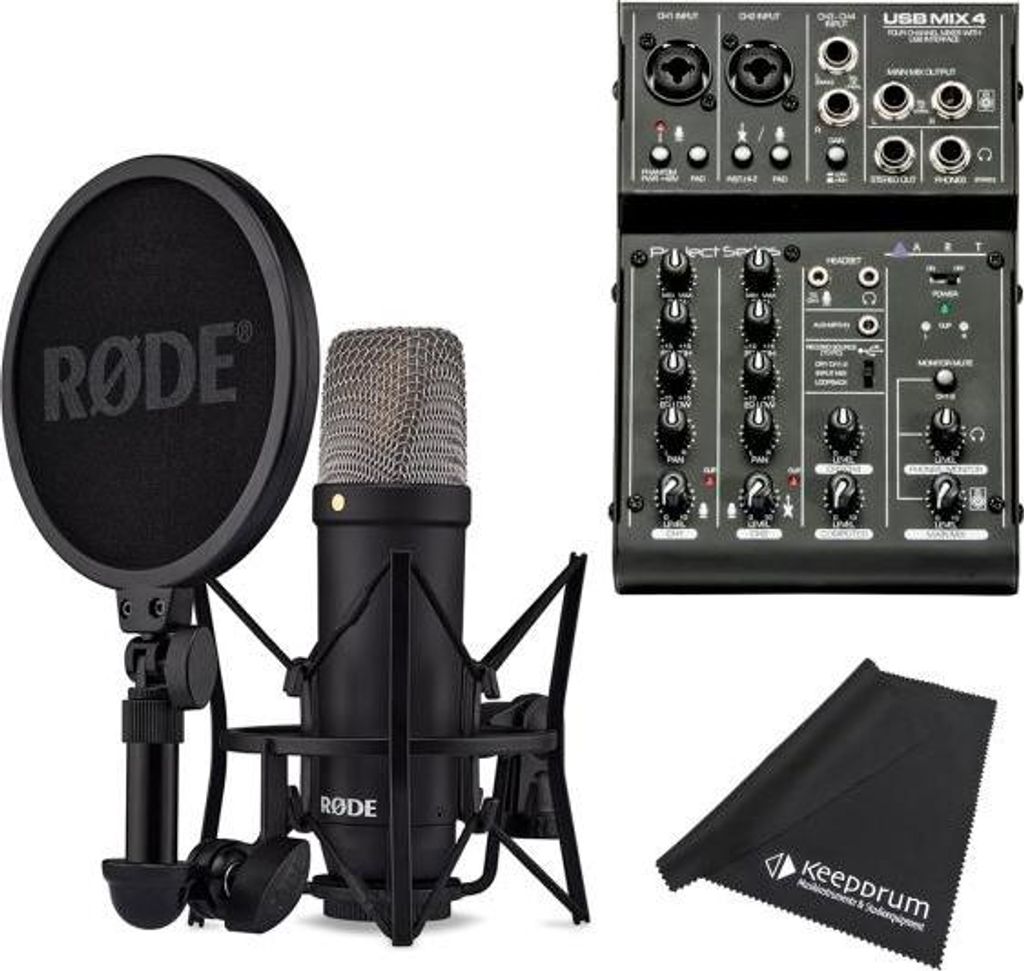 Rode NT1 Signature Black Mikrofon mit Art USBMix4