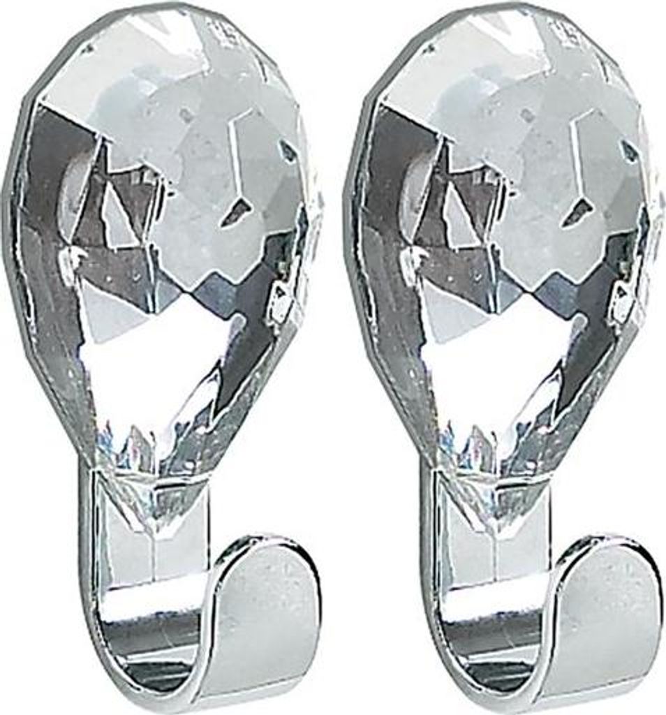 spirella Haken selbstklebend Diamant Transparent - 2 Stück Produktbild 