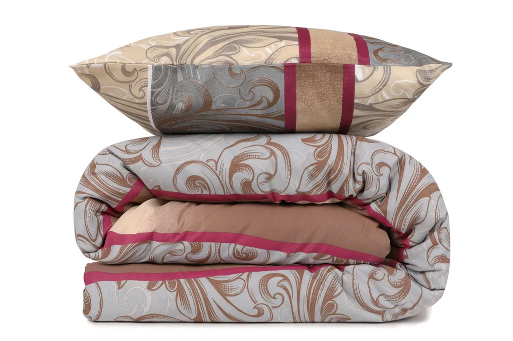 Parure de lit 2 personnes coton crème 240x220 cm - Ambiance de chambre