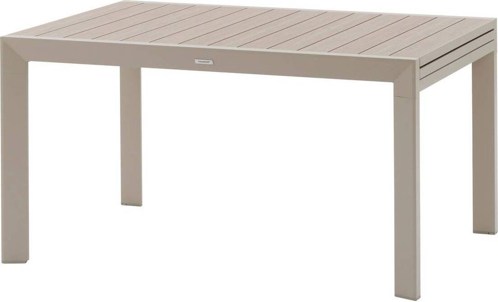 Hespéride - Ausziehbarer, verschiebbarer gartentisch "evasion" holzoptik leinen & ton 10 plätze lates aus aluminium