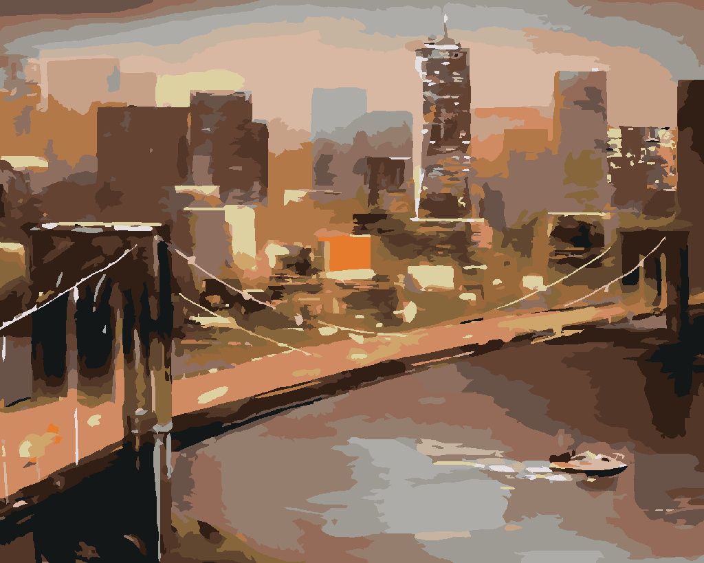 Zuty - Malen nach Zahlen - BLICK AUF NEW YORK, 40x50 cm, ohne Keilrahmen