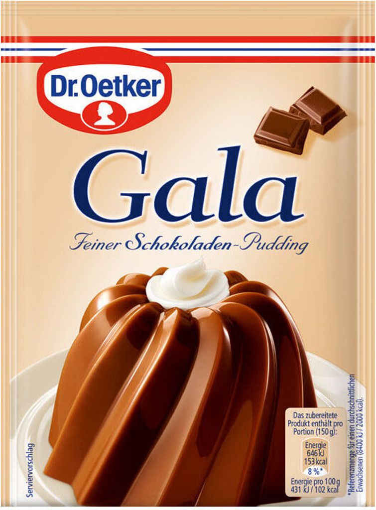 Oetker Gala Budino al cioccolato 3er 3x 50g Immagine del prodotto 