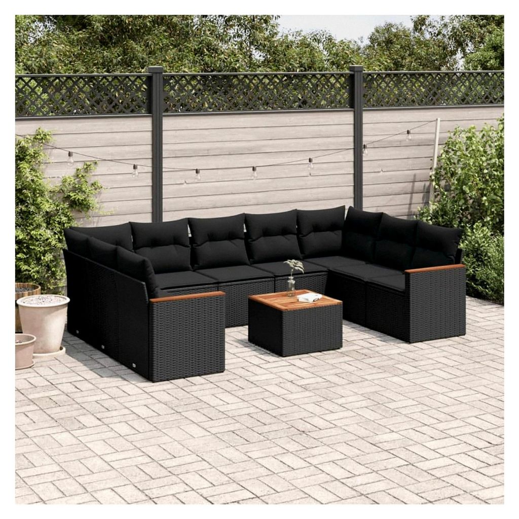 Gartenmöbel Set mit Stauraum - XXL Lounge Rattan Sofa für den Außenbereich