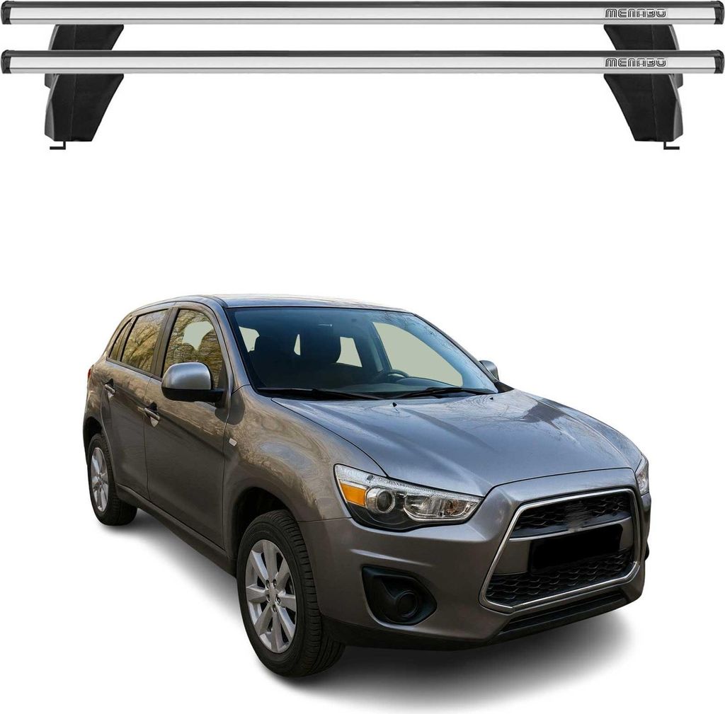 Menabo Dachträger für Mitsubishi Outlander Sport 2010-2015 75kg Alu Silber 2x