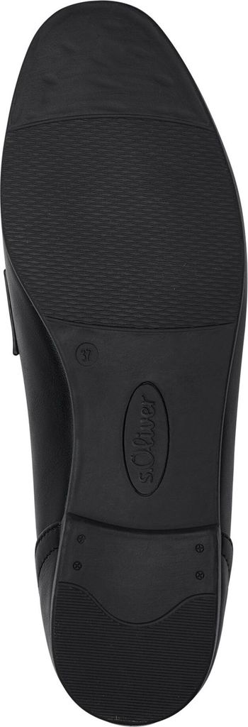 s.Oliver Damen Slipper Loafer elegant Kette 5-24204-42, Größe:38 EU, Farbe:Schwarz