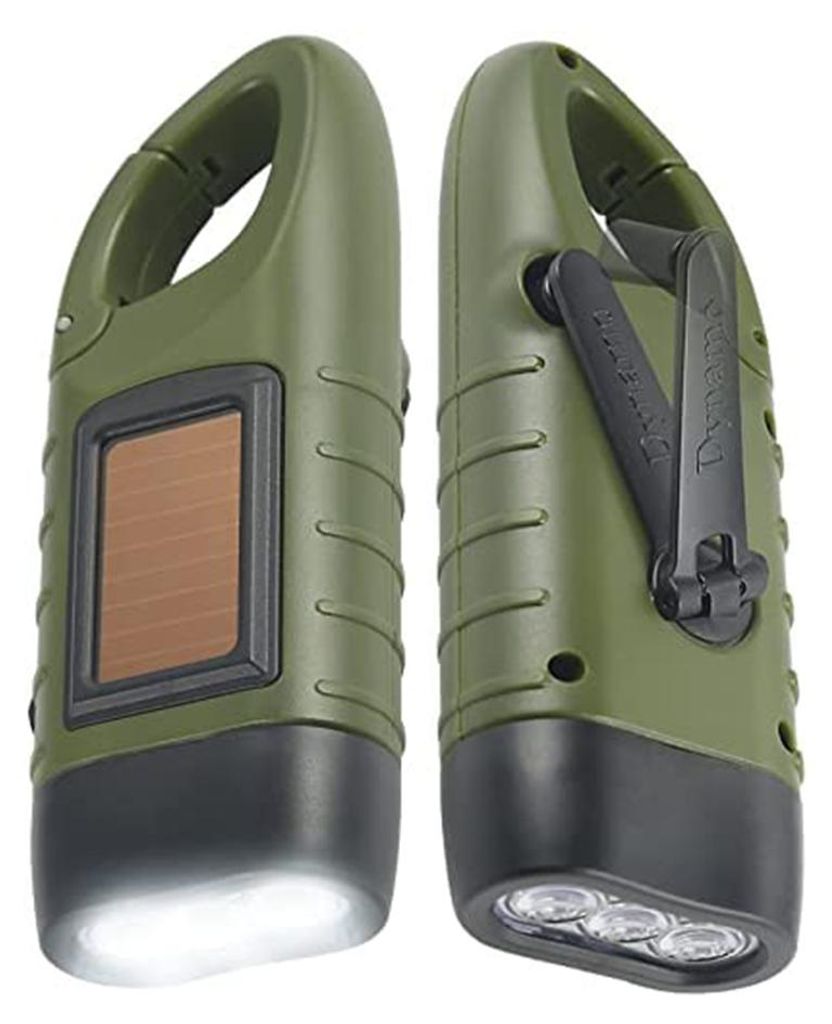 1 Stück Handkurbel-Solar-Taschenlampe aus robustem Produktbild 