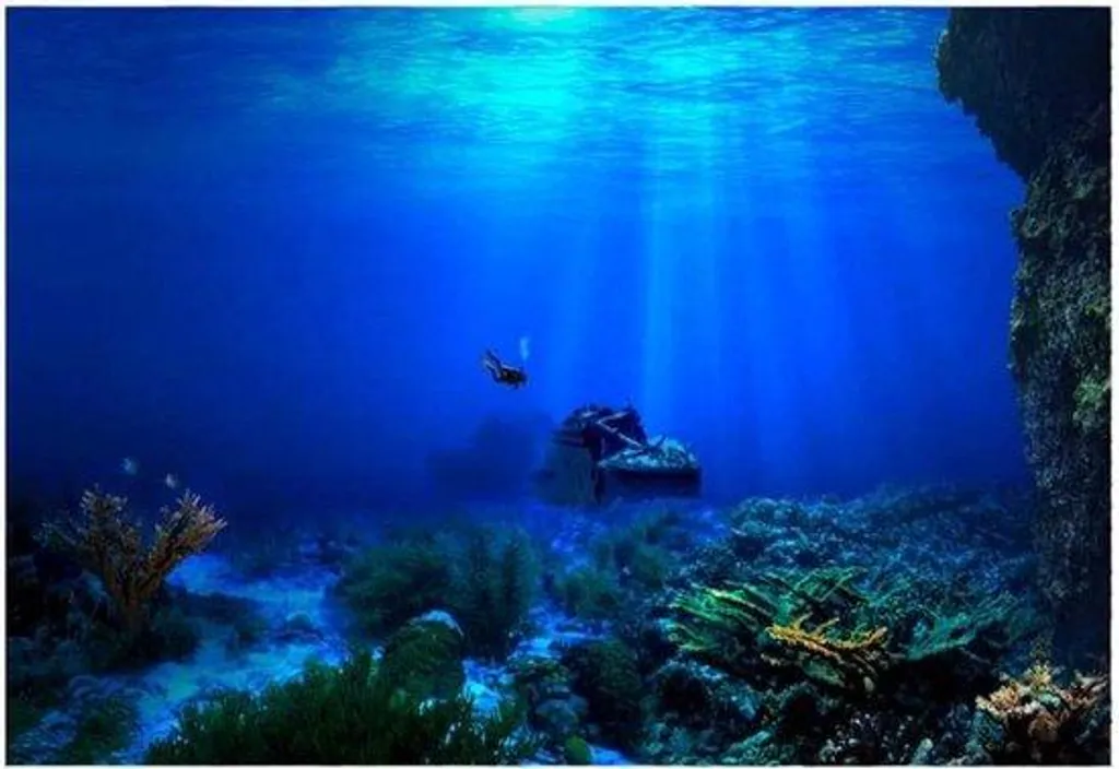 Décoration murale XXL aquarium récif corail poster photo 120x80cm