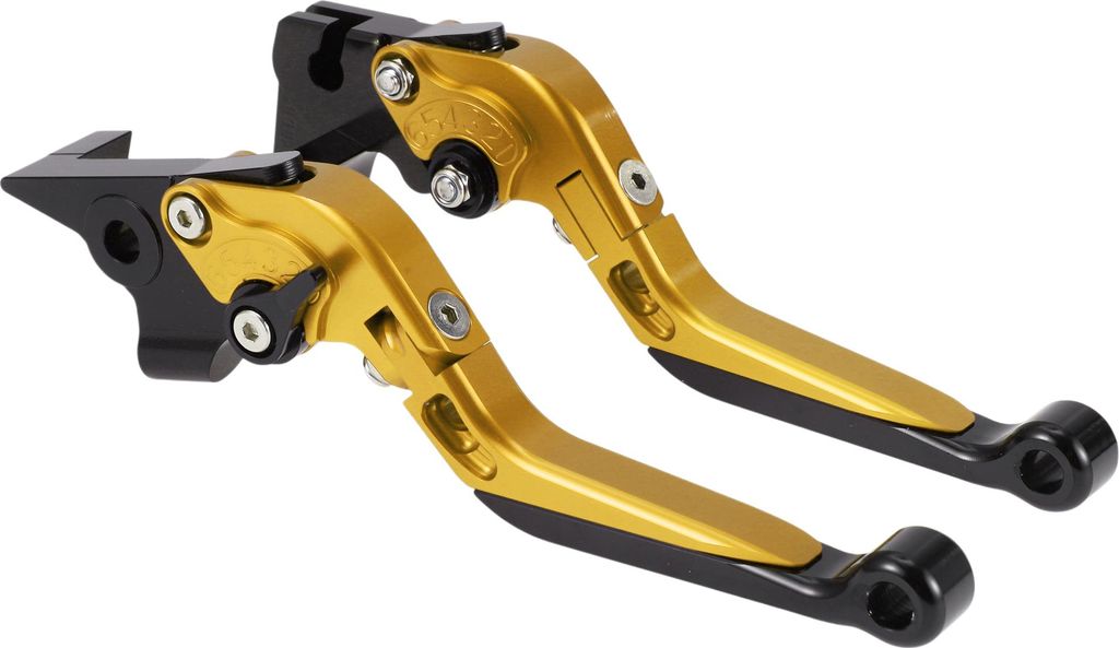 Lang Kurz Bremskupplungshebel für Yamaha MT-07 2014-2022 Einstellbarer Motorradlenker Bremshebel aus Aluminiumlegierung Goldfarbener Griff Schwarz...
