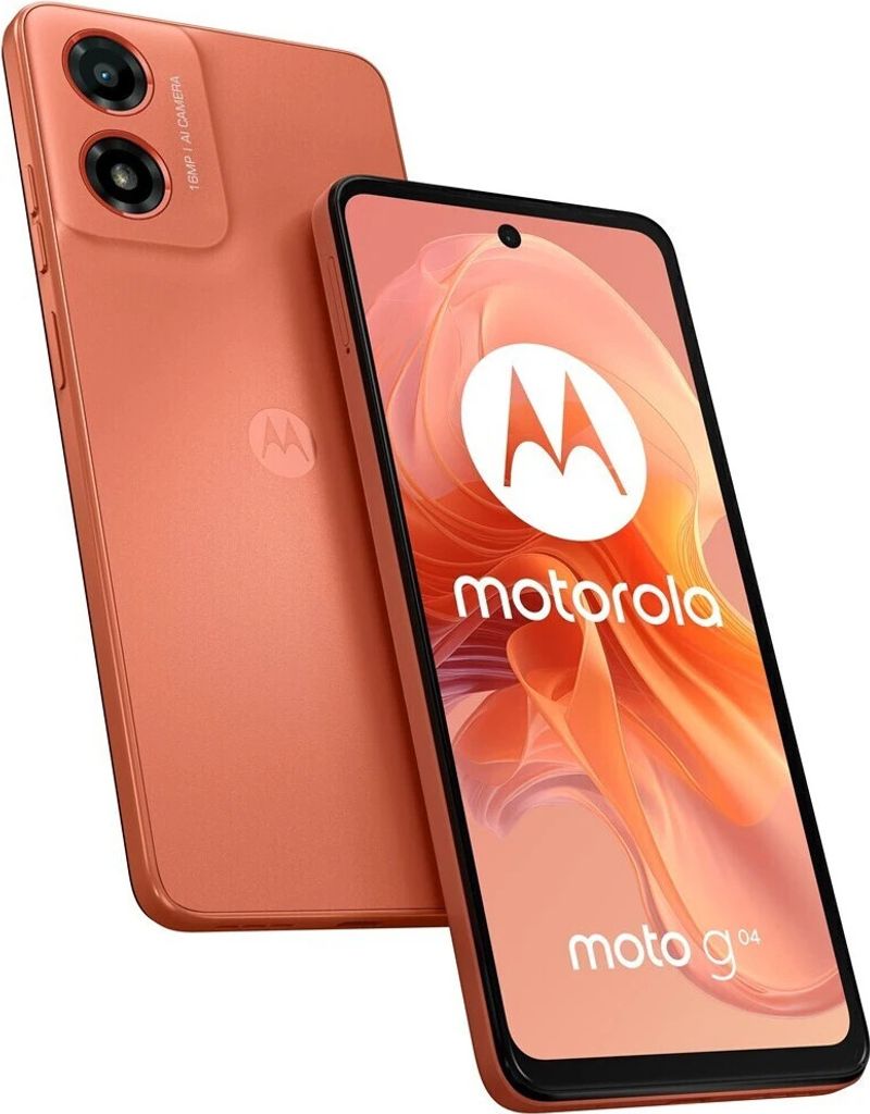 Motorola G04 Smartphone 64 GB - Sunrise Orange Produktbild 