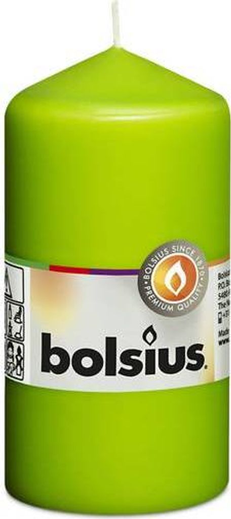 Bolsius 103614390174 Stumpenkerze, 12 x 5,8 cm, lemon Produktbild 