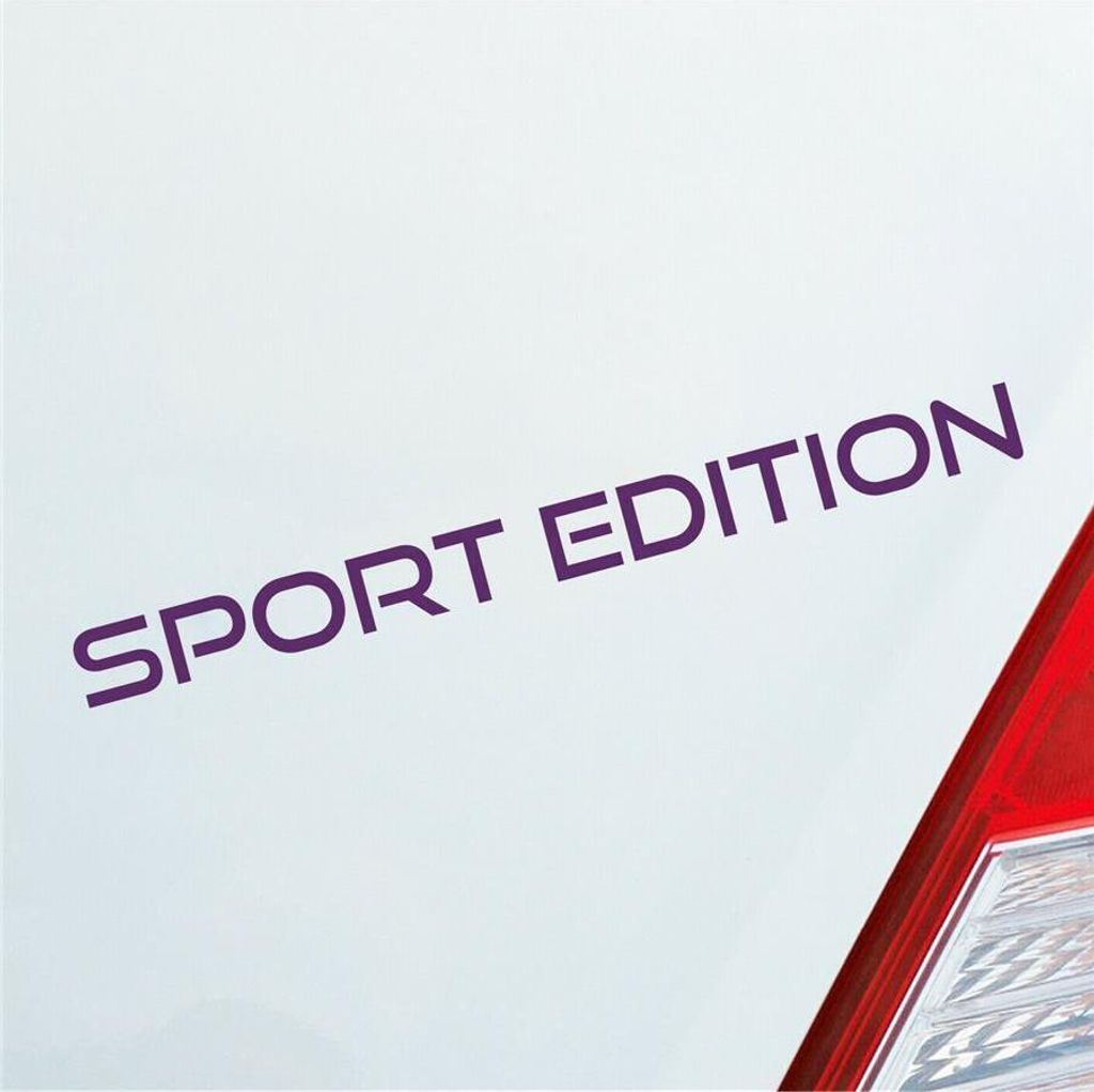 Auto Aufkleber Sport Edition Rennauto Racecar schnell 19x20 cm Lila Sticker Heckscheibenaufkleber