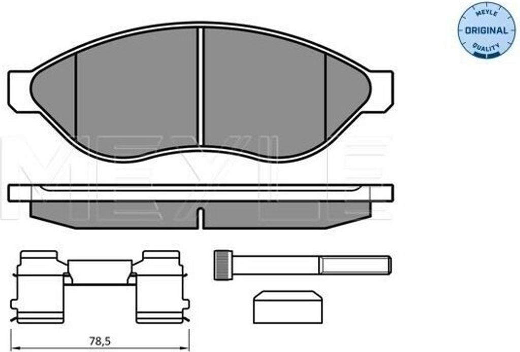 MEYLE 025 244 6819/W2 - OE 4253 58 Bremsbeläge, Vorne für Jumper, Ducato, Boxer