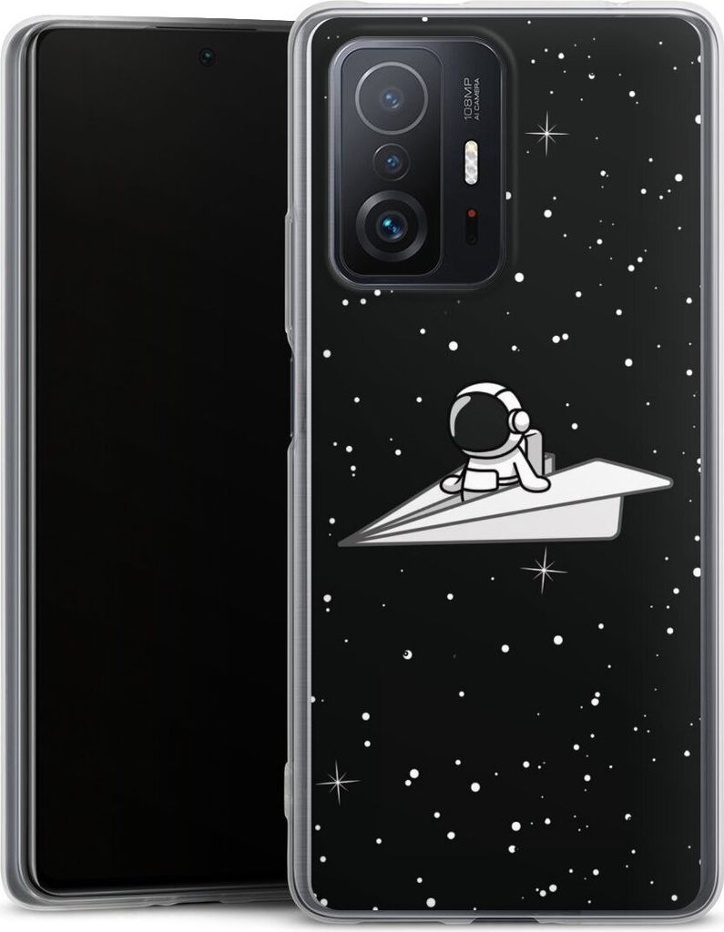 DeinDesign Slim Hülle für Xiaomi 11T Pro 5G Silikon Case Ultra Dünn Handyhülle Astronaut Comic Papier