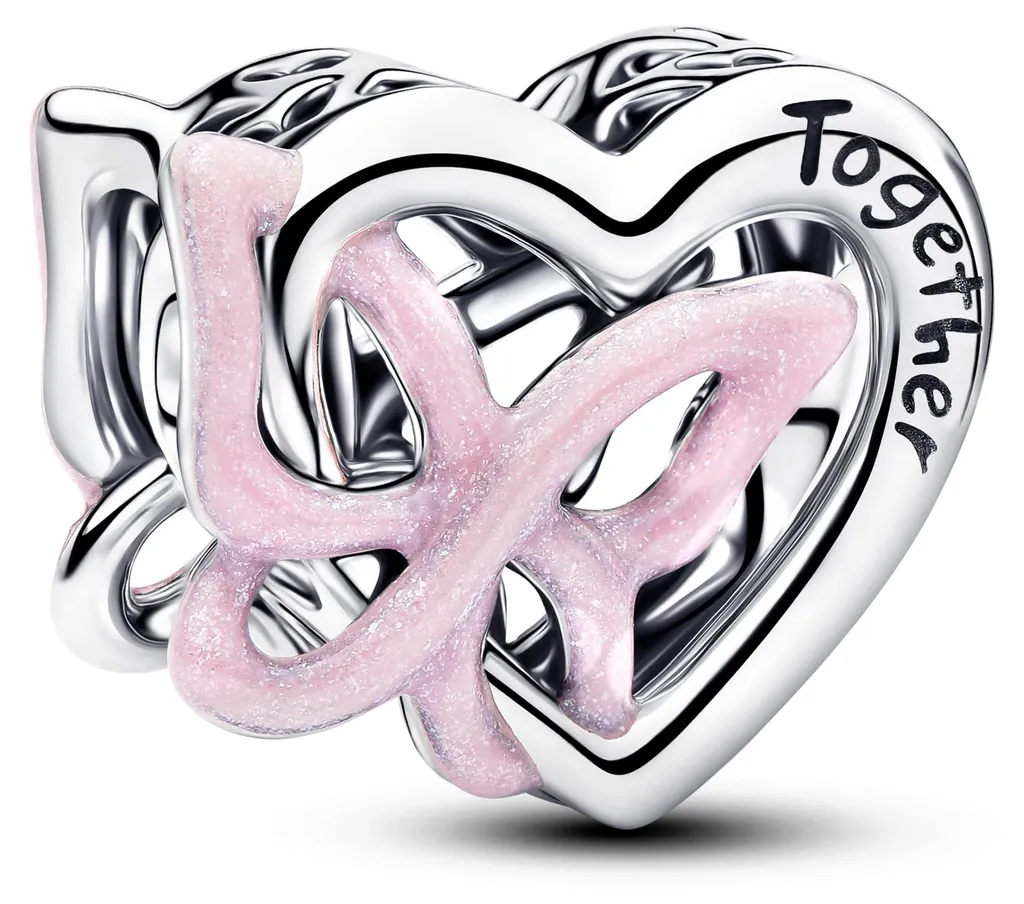 Charm Cœur avec Papillon Gravé Argent 925 Pandora Moments 794475C01