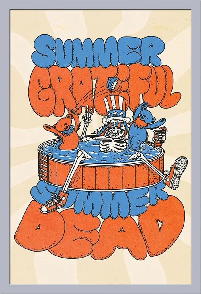 Set Poster Grateful Dead + Cornice Argento Shinsuke Maxi MDF