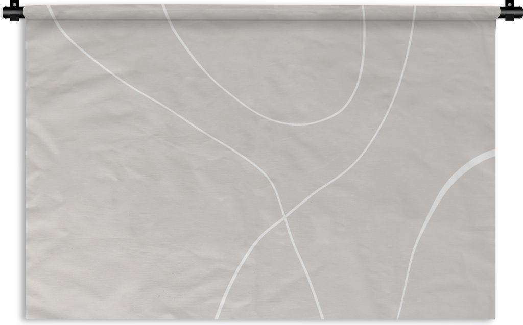 MuchoWow Wandteppich Wandbehang Linienkunst - Abstrakt - Pastell 120x80 cm Tapisserie Dekoration Wandtuch - Wanddekorationen - Wandtücher