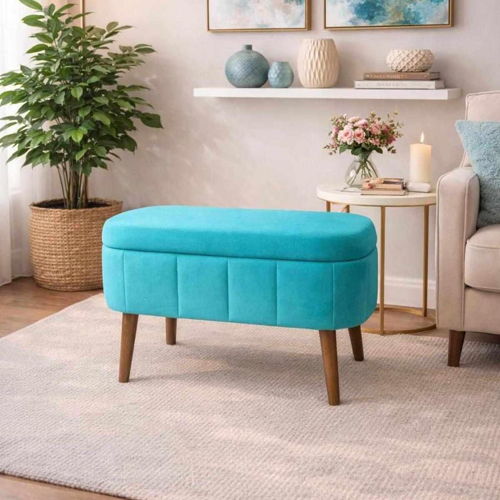 Hanah Home, lot de 3 poufs de haute qualité, couleur Image du produit 