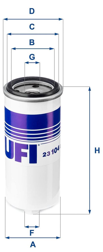 Ölfilter UFI 23.104.00 Filtereinsatz Produktbild 