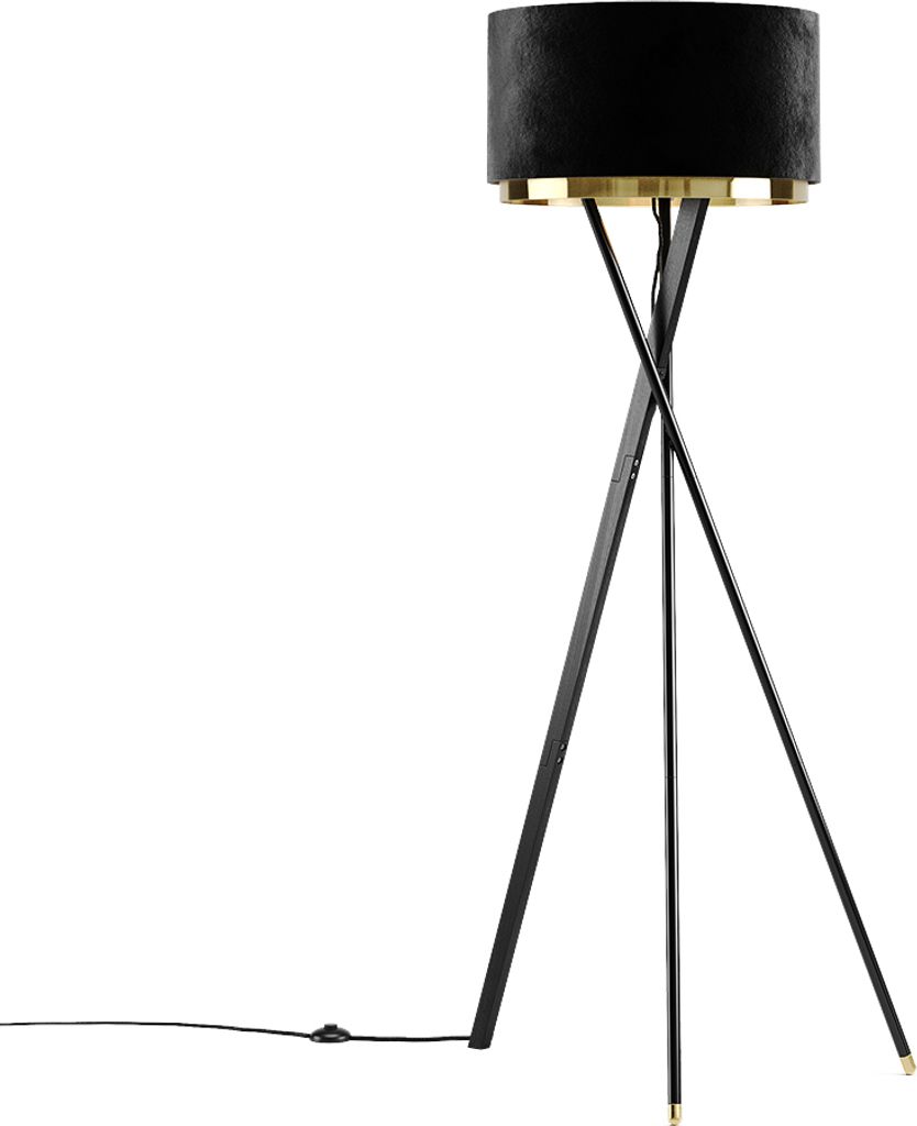Stehlampe Vicco Goldamo Schwarz , Model 53237