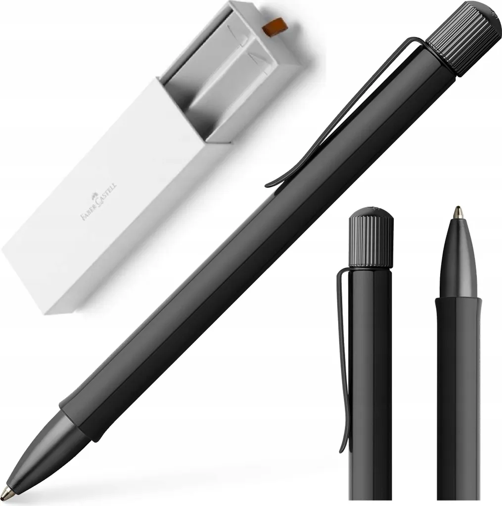 Biro Faber-Castell Hexo Black Matt - Strumento di Scrittura in Metallo