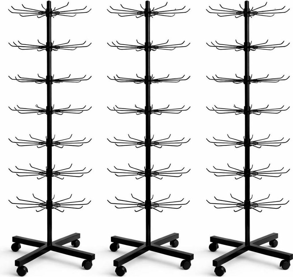 3er Set - Verkaufsständer drehbar Höhe 155cm | rollbares Produktbild 