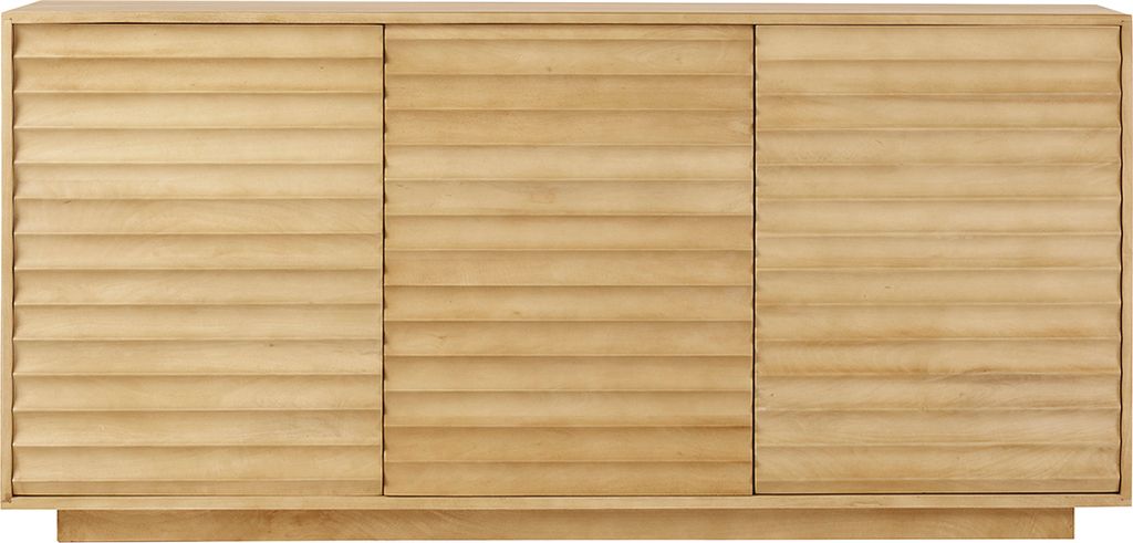 Miliboo - Massivholz-Sideboard aus Mangoholz mit 3 Türen L160 cm MATCHA