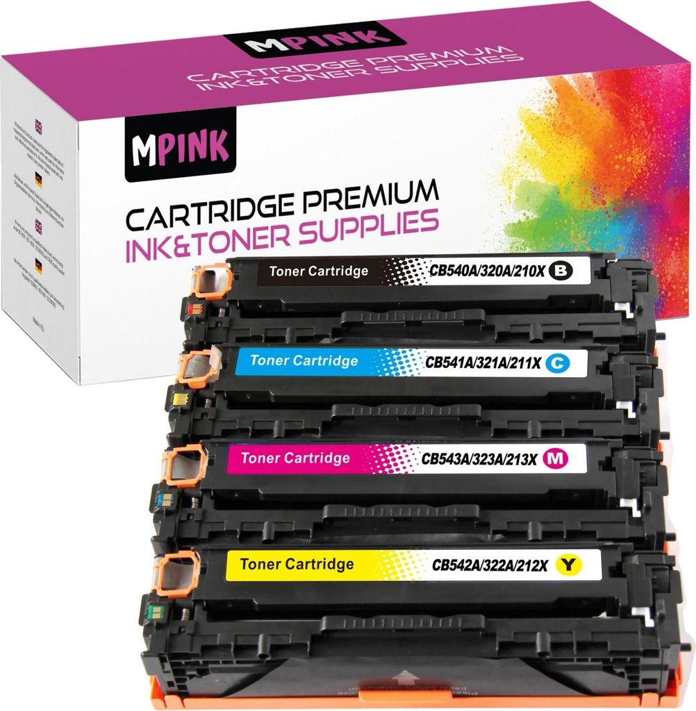 4x Toner für HP CB540/CE320/CF210 CMYK LaserJet CM1300 Produktbild 