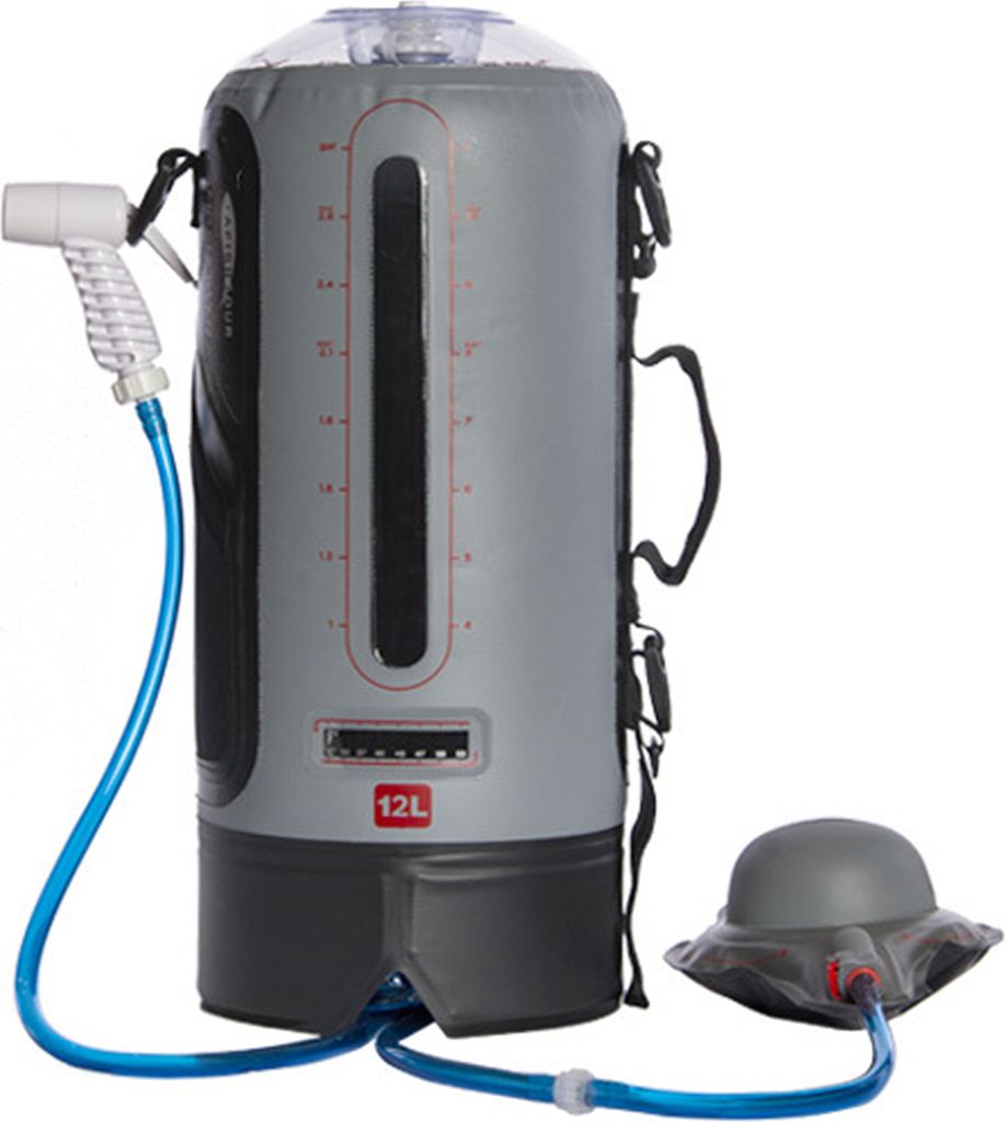 Wassersack Faltbarer Wasserbehaelter 12L / 20L Tragbarer Camping-Duschtasche Wassersack mit Luftpumpe fuer den Aussenbereich