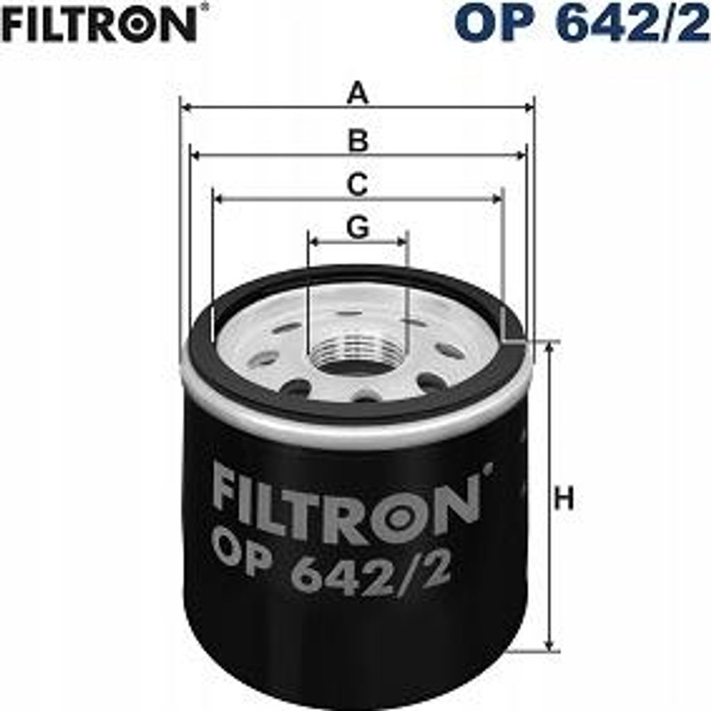 Filtr oleju FILTRON OP 642/2 Zdjęcie produktu 