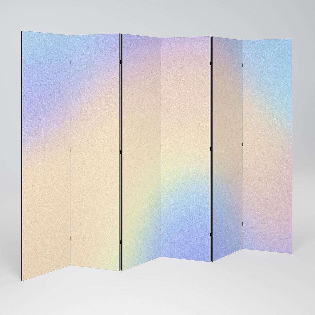 SpaceRebels Paravent Raumteiler - 6-teilig Raumtrenner, Druck 1-Seite - Raumtrenner - Trennwand Wohnung - Room Divider - Spanische Wand Deko Modern...