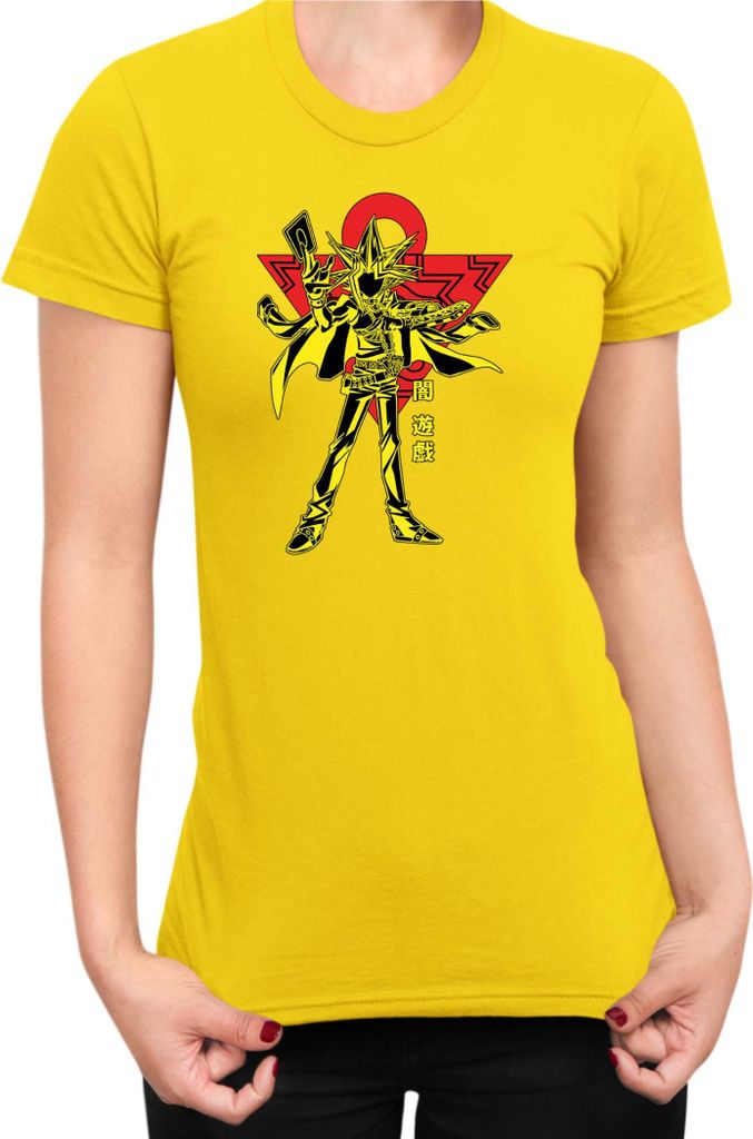 Damen T-Shirt Japan Manga Anime Comics Yu Gi 019, Lady L / Gelb