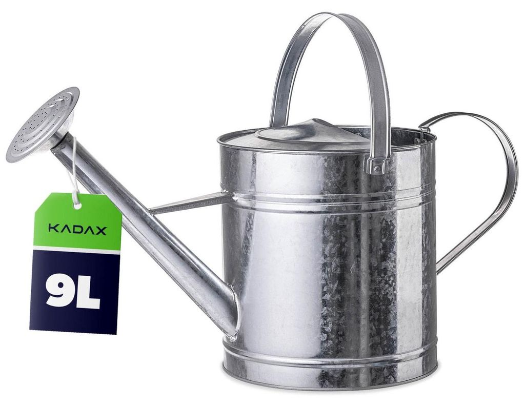 KADAX Zinková konev 9 litrů, vintage konev z pozinkované Obrázek produktu 