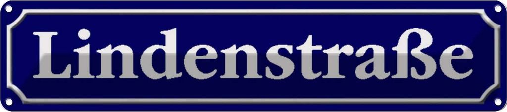 vianmo Blechschild 10x46 cm Lindenstraße Straßenschild Abenteuer Reisen Urlaub