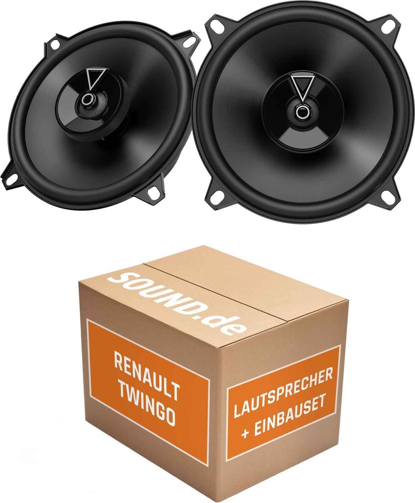 Lautsprecher Boxen Einbaupaket vorne JBL Club3 54F passend für Renault Twingo 2 | 2x Tief-Mitteltöner mit integriertem Hochtöner 135W MAX