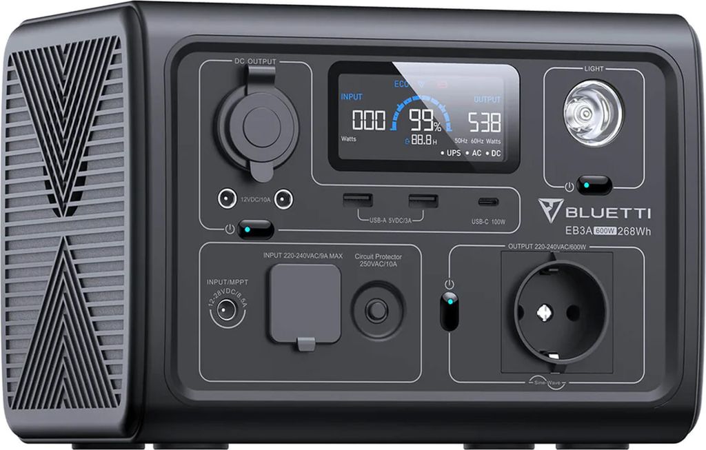 Bluetti Powerstation EB3A 600W / 268Wh Surge 1200W Obrázok produktu 13