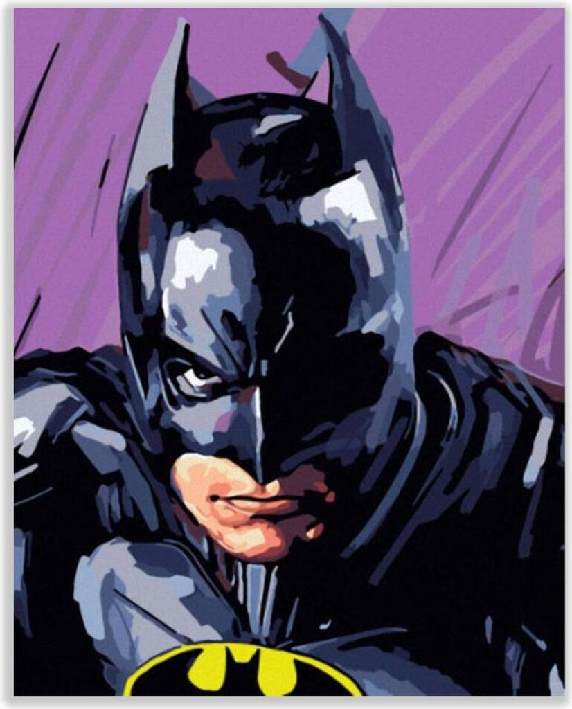 BACKGROUND BY NUMBERS WITH FRAME Gemälde - Batman 40 x 50 Produktbild 