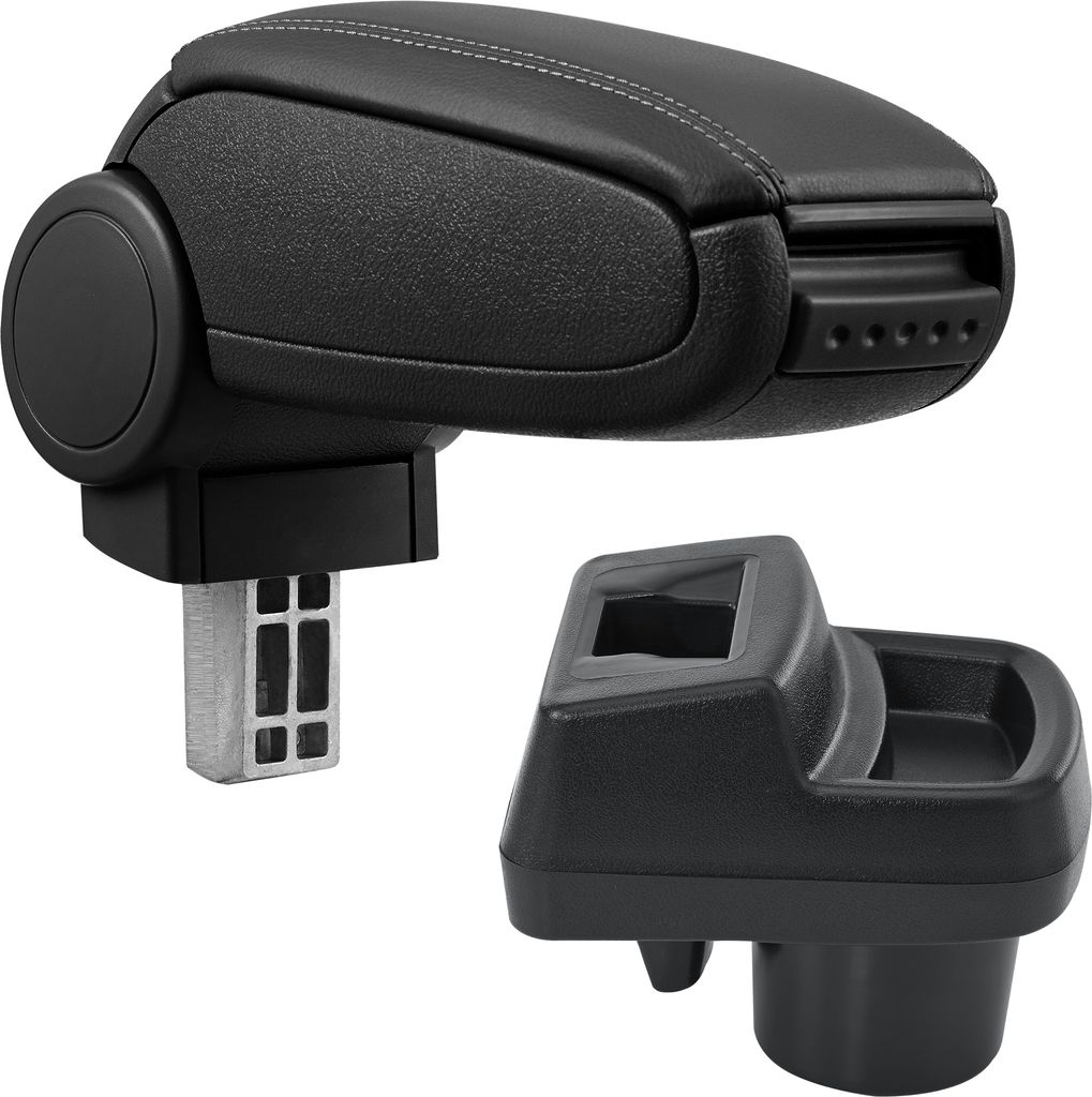 Mittelarmlehne Opel Corsa F mit Staufach Kunstleder Schwarz mit schwarzen Nähten