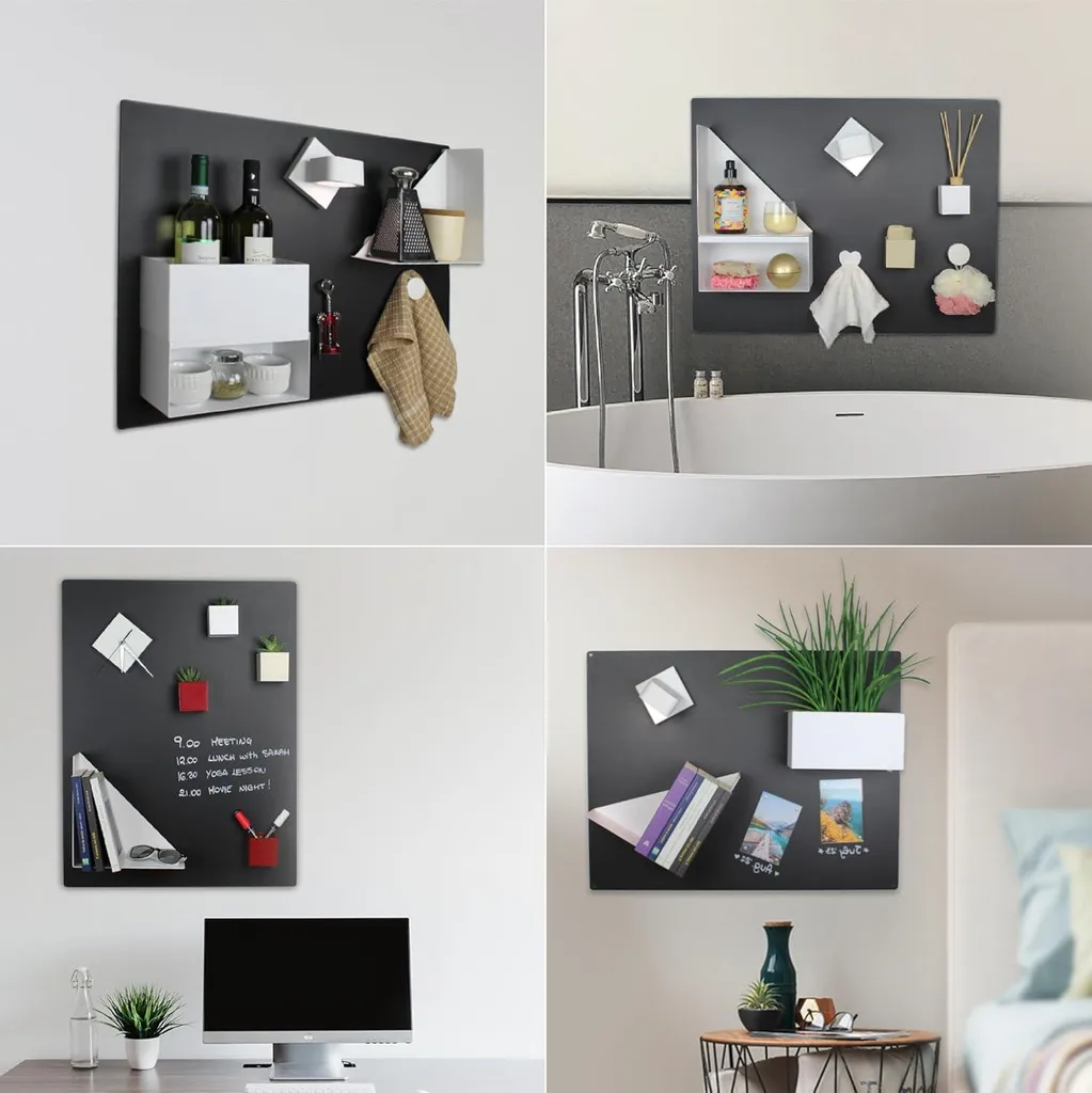 Tableau magnétique anthracite en acier : surface durable et aimantée