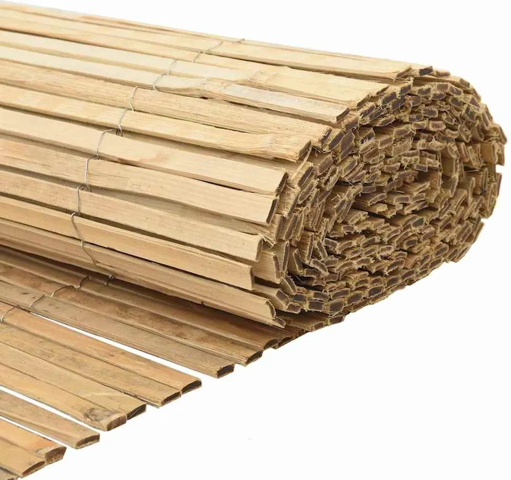 Clôture Bambou Naturel 4m vidaXL - Finissez-en avec le Vis-à-Vis