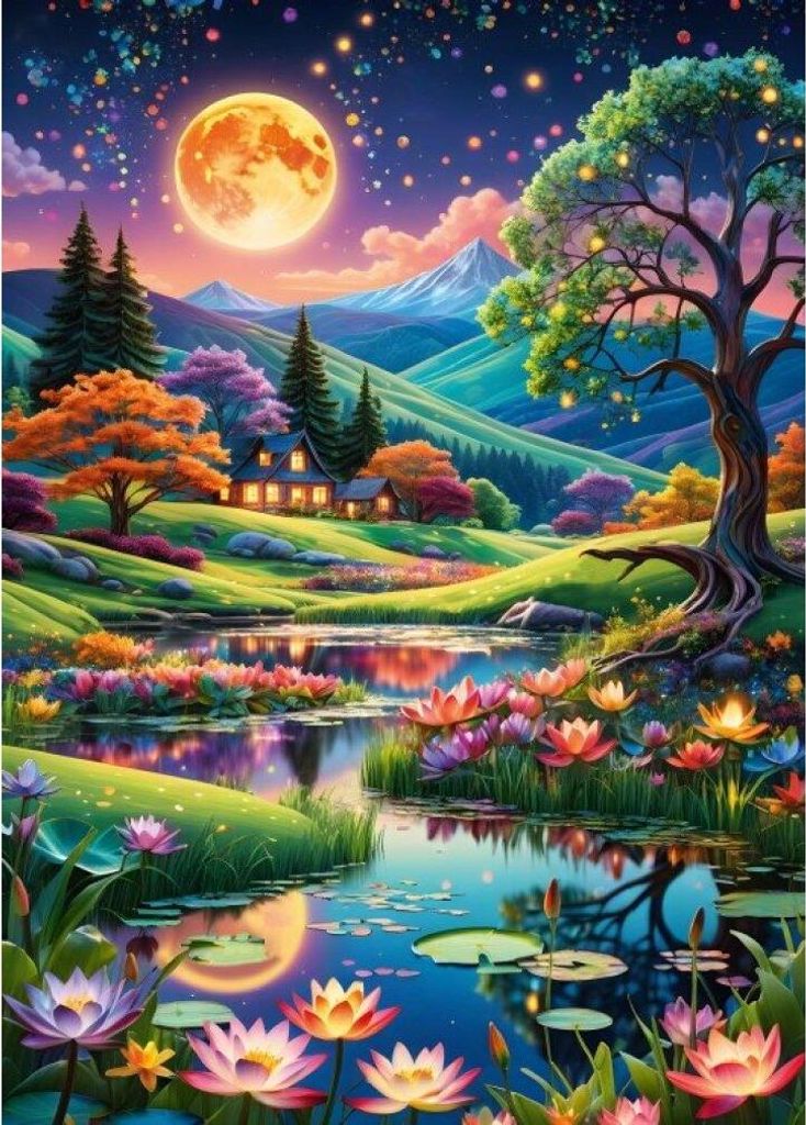 ALIPSON Puzzle Night z zestawem 500 figurek Zdjęcie produktu 