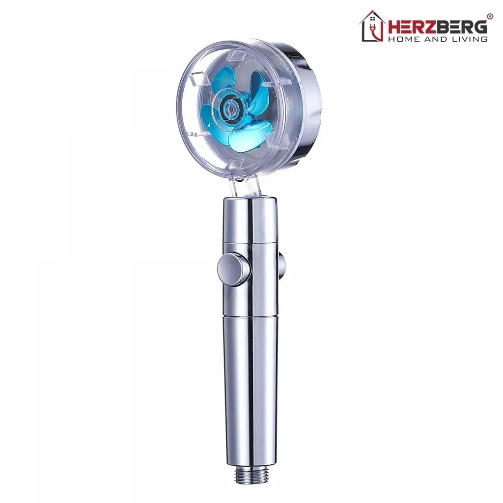 Herzberg Turbo Charger Soffione Doccia Blu: Alta Pressione ed Estetica