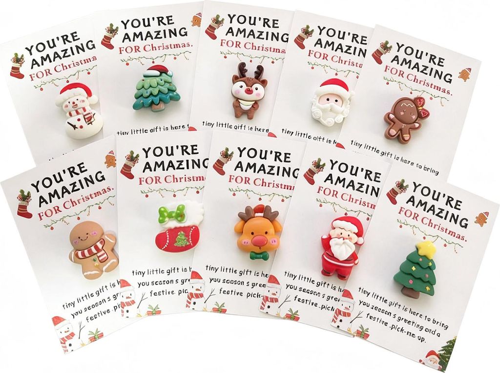 10 Weihnachtsgeschenke im Taschenformat – Mini-Weihnachtsgeschenke mit herzerwärmenden Karten – Mitarbeitergeschenke für Kollegen, Familie un...