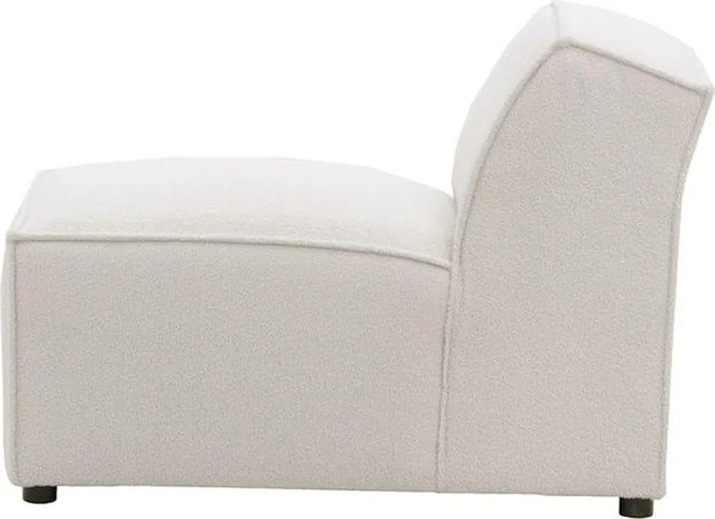 Module de canapé 1 place Mojo Teddy Latte, confort cocooning et design - 4