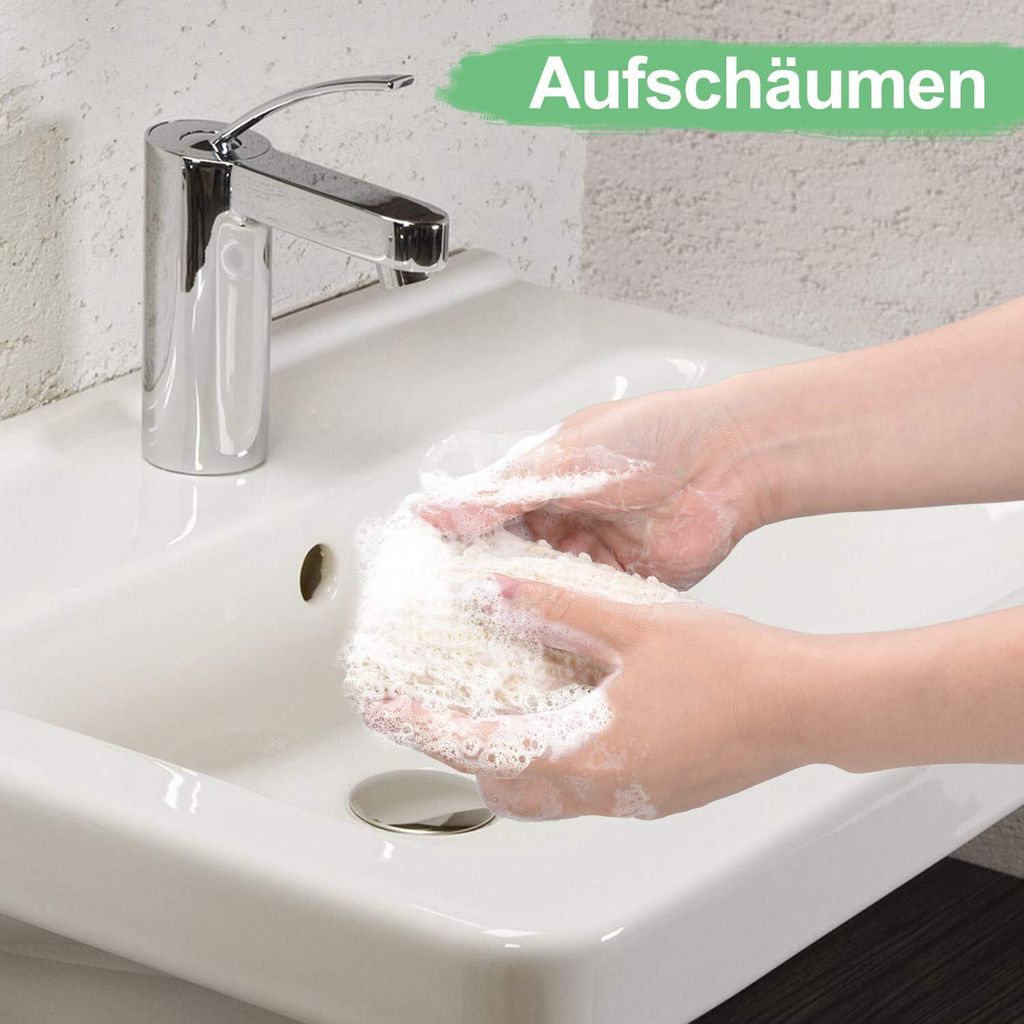 Seifensäckchen Aus Sisal & Baumwolle | 4 Stück, 14x9 Cm – Natürliches Peeling, Massage & Aufbewahrung Für Seifenreste