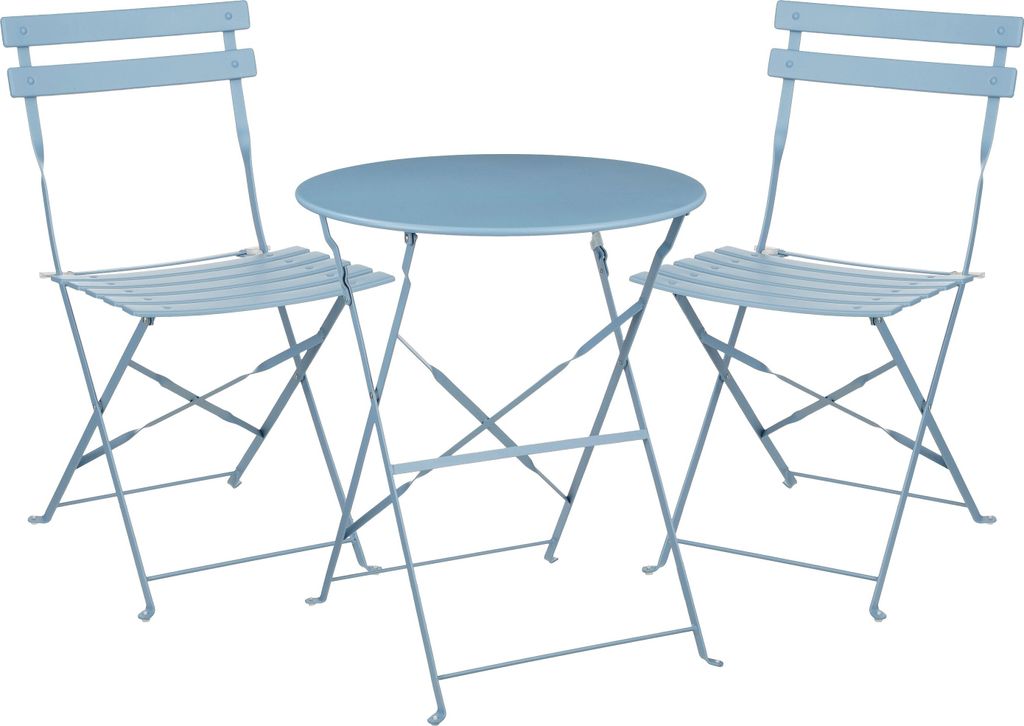 Mica Decorations Laurence Bistro-Set – 3er Set – Metall – Hellblau